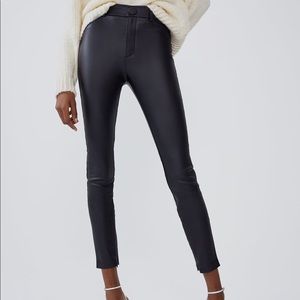Zara High Rise Faux Leather Leggings